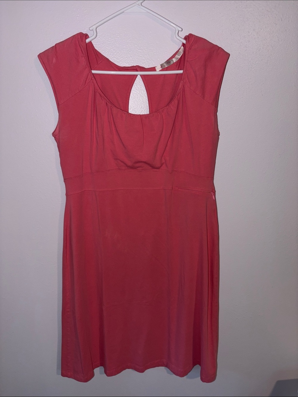 Athleta Coral Cap-Sleeve Scoop Neck Dress, sz L